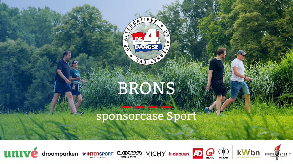 Trots op een Bronzen SponsorRing met de Alternatieve Vierdaagse in de categorie sport! 🥉

Als <a href="/unive/">Univé</a>, Supporter van Sport zien wij samen met Wandel.nl een volgende editie wel weer zitten! Jij ook? 😁🥾