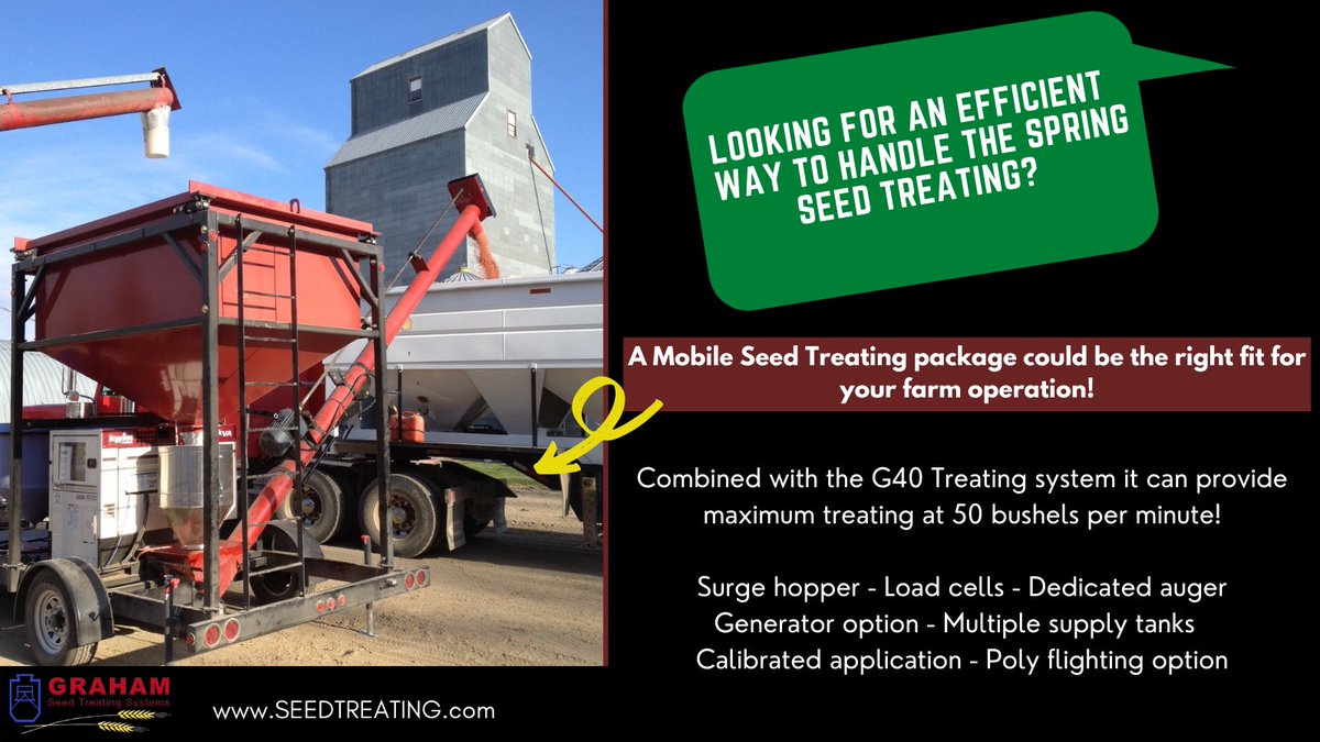Do you want to make the “Seed Treating Specialist” on your farm very happy?? 🤩 Add a mobile treating setup to your fleet!    Efficiency and top quality treating - always part of the Spring game-plan 🌱👍🏼
