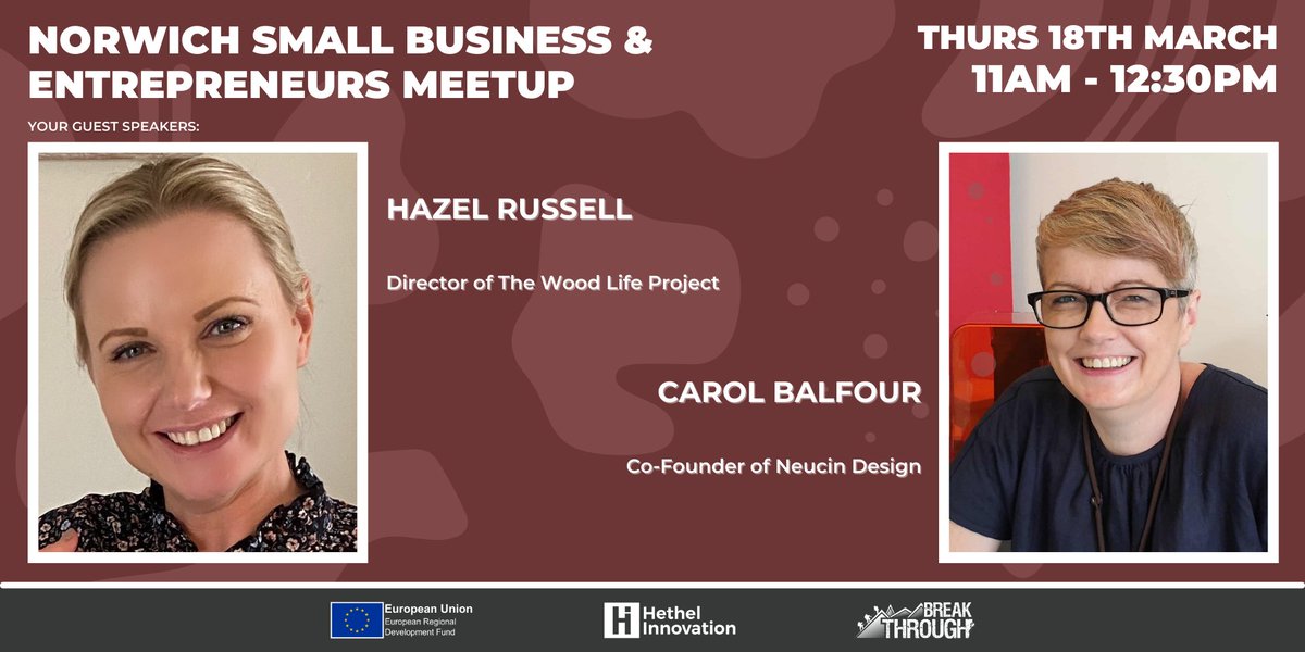 HIL_Updates's tweet photo. THURSDAY!

Join us from 11am as part of #WomensHistoryMonth where, as well as the relaxed #networking, we'll hear from Hazel (@TheWoodLifePro1) and Carol (@NeucinDesign), and their journeys of running a business.

Sign up: https://t.co/5tRyHZvFGV https://t.co/CveDijGDAL