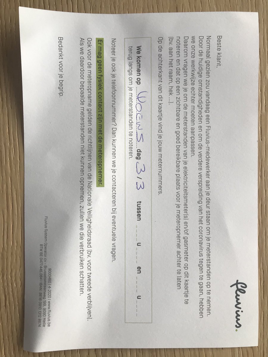 Zou ⁦<a href="/Fluvius_be/">Fluvius</a>⁩ al weten dat internet/website deze vorm v verdoken werkloosheid uit de wereld kan helpen? Er zit daar nog een pak vet op de soep precies 😉