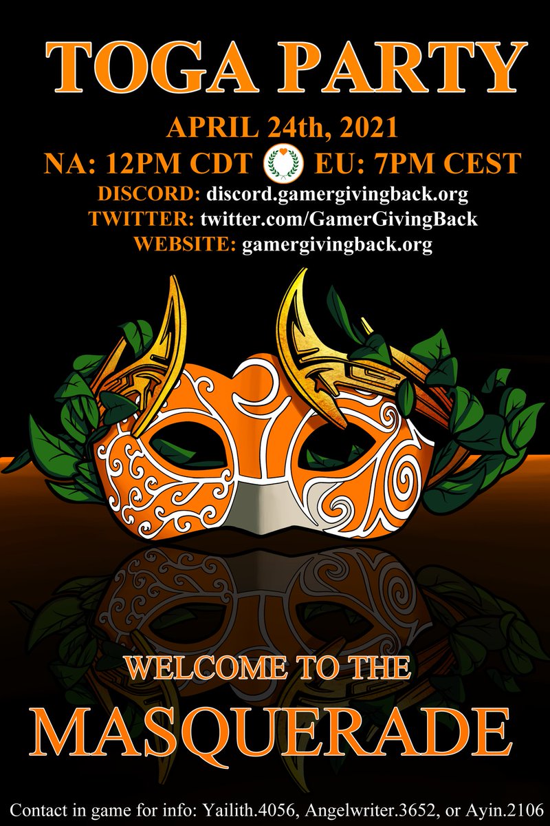 Hello Tyrians! It's been a long time. Get hyped, because the Toga Party for Multiple Sclerosis is well on it's way! 

Like the artwork? Check out <a href="/MalchemistTV/">Malchemist</a> 

#gw2 #GuildWars2 #toga2021 #charity