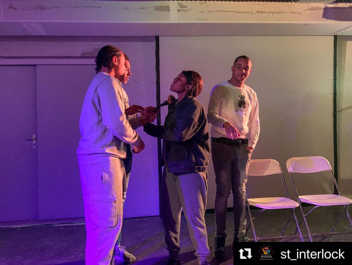 InterlockFound1's tweet photo. #throwback Febr.’20 🎭#GENERATIONOFLOVE in 
🇳🇱#Amsterdamsoutheast.  #Sketches about #discrimination #exclusion #ethnicity #stereotyping #woman #youthexchange
With 🇳🇱@InterlockFound1, 🇳🇱@jtszo &amp;
🇬🇧@TheatrePeckham. https://t.co/67XxmSSFGP #youthwork #empowerment. 🇪🇺@Erasmus_Project https://t.co/6ApJ3t9POi