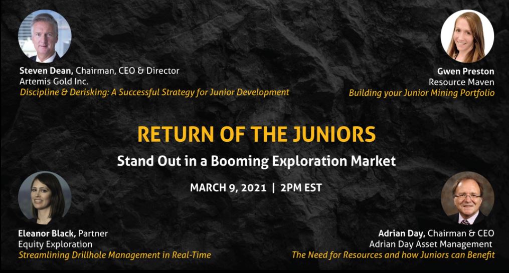 miningmavengwen's tweet photo. I will be speaking as part of a virtual panel titled 'Return of the Juniors, Stand Out in a Booming Exploration Market' at PDAC hosted by @MMAmericas, March 9th at 2pm PST.
Registration is free, sign up today! https://t.co/jiL3iguhqy https://t.co/SAoPNATug8