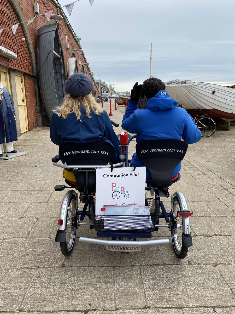 pedalpeeps's tweet photo. Side-by-side tandem #cycling together #families #intergenerstional #carers #Brighton #hove #accessible #disabled #mycyclemymobilityaid https://t.co/7OhYaSdKp6