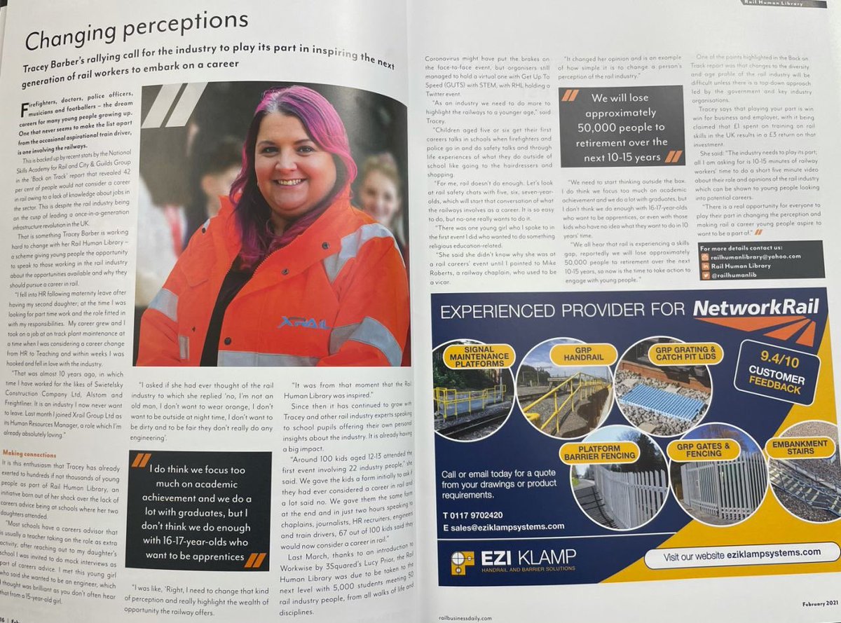 RailHumanLib's tweet photo. An absolute delight to see our founder @traceyb78 chat about the importance of doing your bit to change perceptions of the industry https://t.co/OZsVtkpQoI