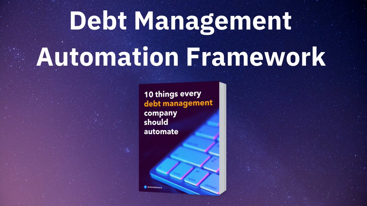 automations_'s tweet photo. 🚨Debt Management Automation Framework🚨

10 proven things every #debtmanagement company should automate to improve lead conversions, save time, and increase productivity 📈

Download here 👉 https://t.co/B3P6erGZL0

#insolvency #automation https://t.co/w4jzZD8AWi