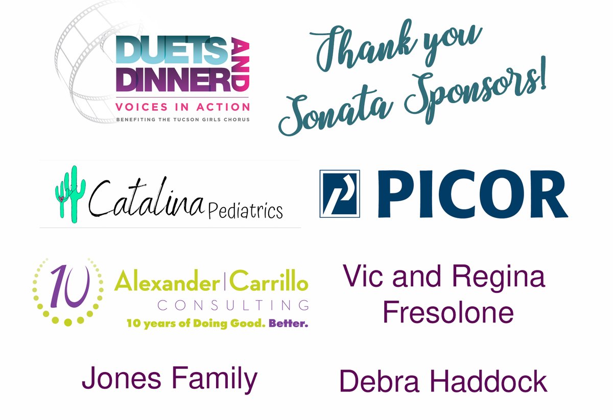 TGCSings's tweet photo. A special thank you to the Duets and Dinner Sonata Sponsors! There is still time to get your tickets to this one of kind virtual event. 
Get Your Tickets Today! -> https://t.co/N1VZ54AobG https://t.co/0iMgUCUbXO