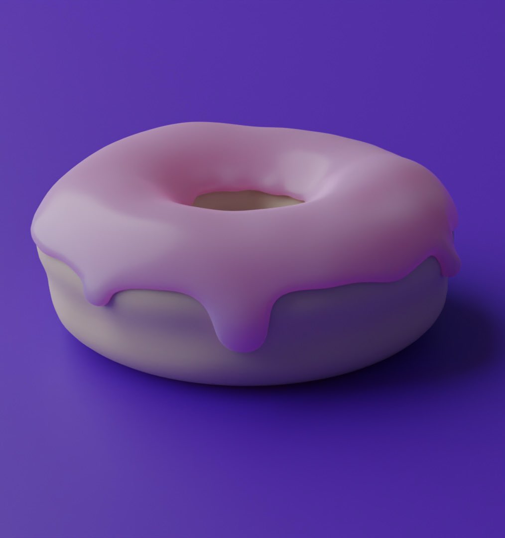 king__jillian's tweet photo. Level 1 of the famous doughnut blender tutorial is done! Dipping my toes into 3D. Looking forward to adding sprinkles in level 2!!! Stay tuned 😎✨
#Blender3d #blender #blenderdoughnut #3dart #NFTCommunity #NFTs https://t.co/QwCjwwUdxF