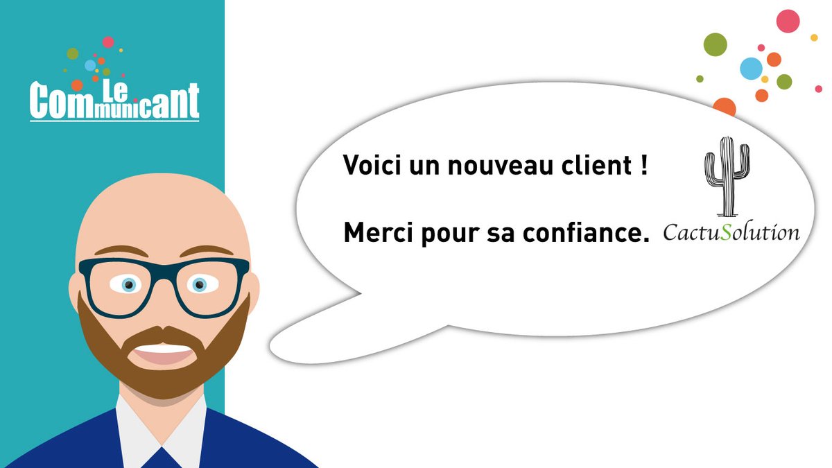 communicant_le's tweet photo. Bonjour les amis !!!

Nous sommes heureux de vous annoncer l'arrivée d'un nouveau client 🤗 Merci à #CactuSolution, expert bien-être, pour sa confiance 😄

Au menu des vidéos, de l'animation sur les réseaux sociaux et un site web 🙏

#Web #SocialMedia #ContentMarketing https://t.co/ejXfFdj3lR