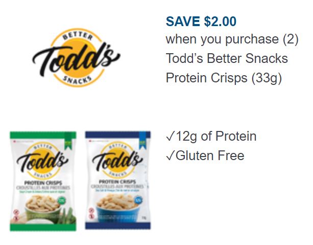We see you out there - trying to save money but hungry for new things to #snack on! Try Todd's at Loblaws, Zehrs and Your Independent Grocers &amp; keep more change, on us! 
#better #snacks #madeincanada #protein Find your coupon here: websaver.ca