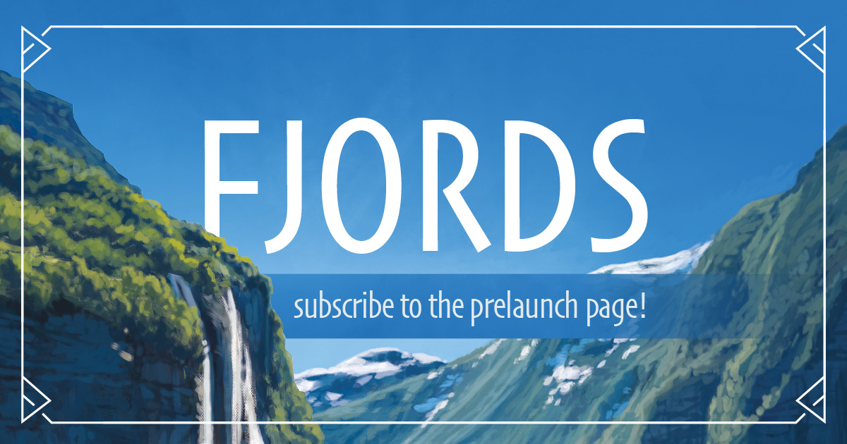 GrailGames's tweet photo. #Fjords will be live on #Kickstarter on March 23rd! Subscribe now to the page!
➡ https://t.co/qH3PzSChyZ
👉 We are bringing back this awesome game with new art as stunning as its gameplay (thanks to artist #BethSobel), updated rules with new content to play up to 4 players! https://t.co/9s06IF38Wd