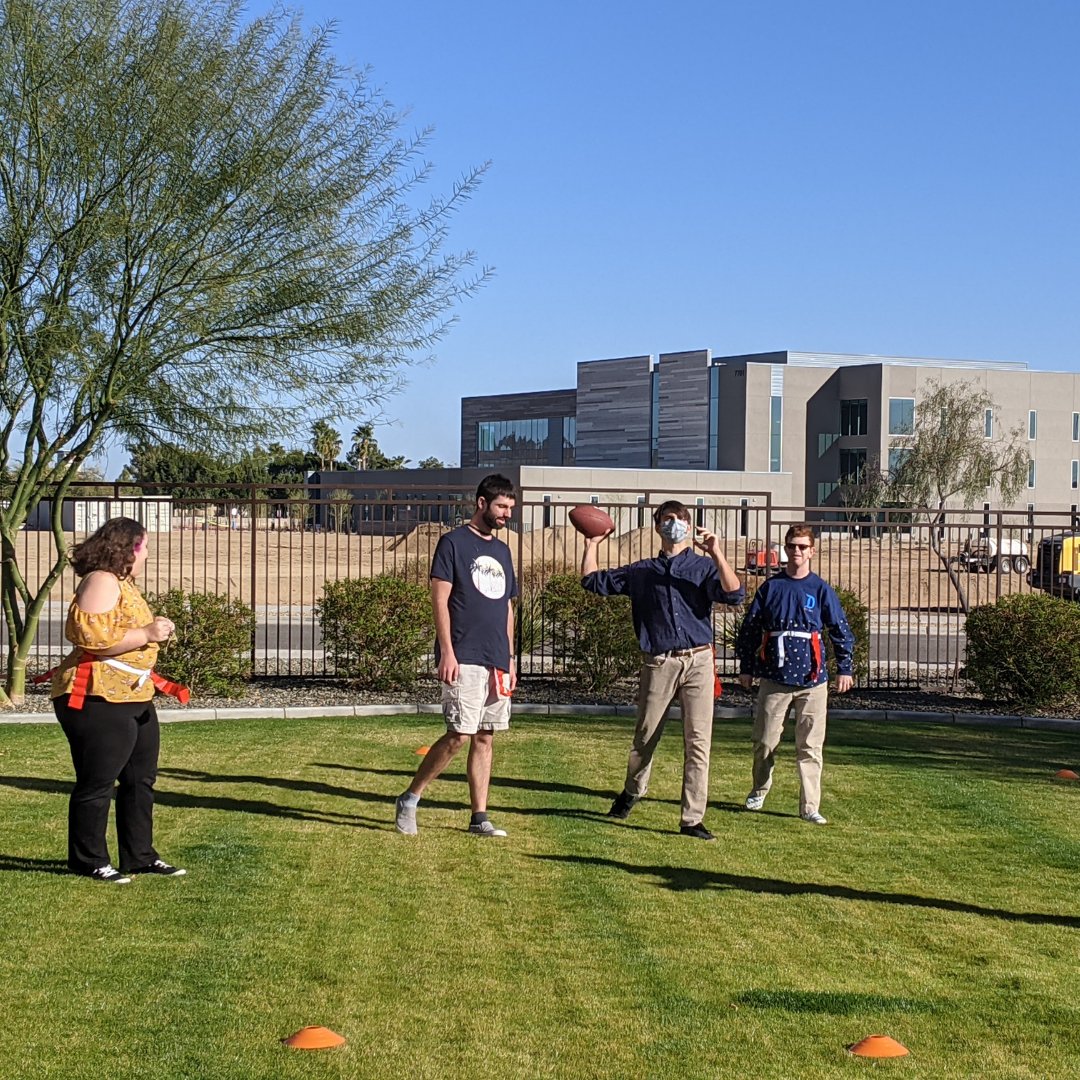 TreasureHouseAZ's tweet photo. Residents enjoyed the gorgeous weather last week with a little game of flag football. 🏉

#TreasureHouse #Community #Independence #Purpose #DifferentlyAbled #DisabilityCommunity #FlagFootball #GlendaleAZ #UniqueLiving https://t.co/TYhgfEkc5o