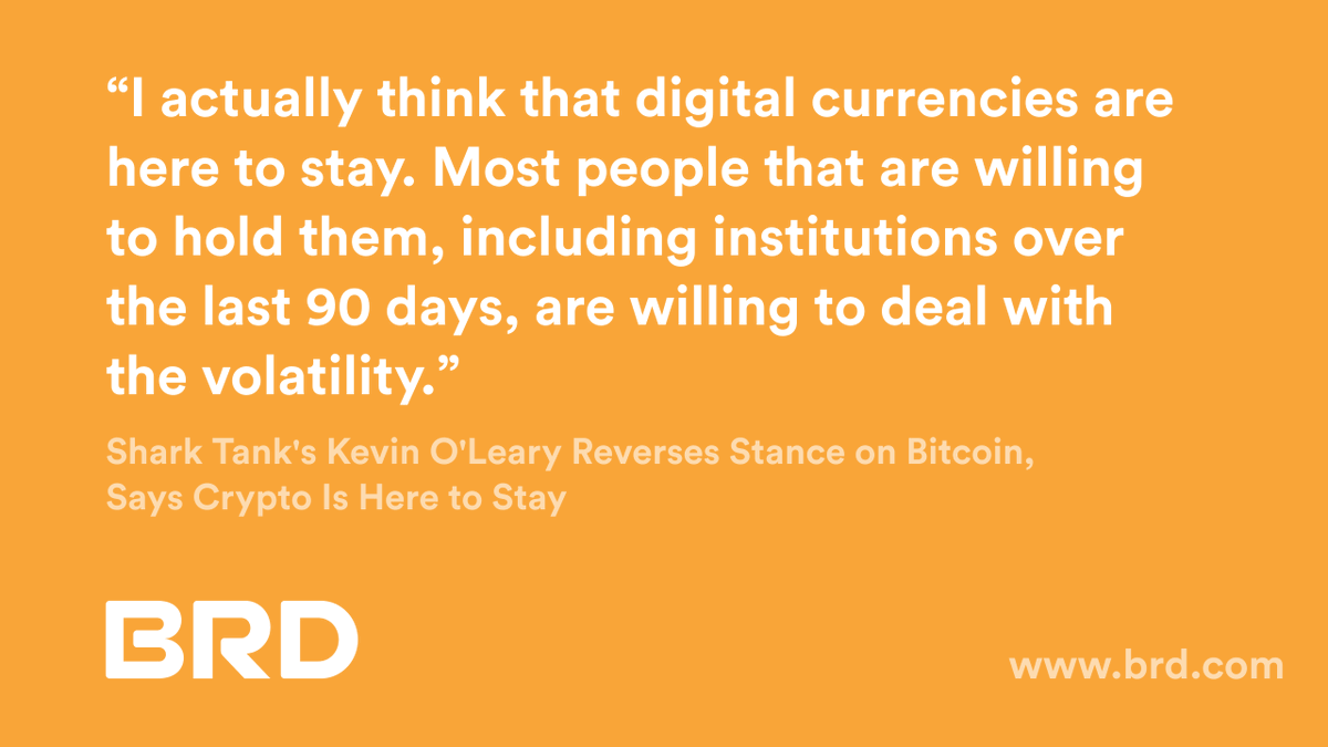 BRDHQ's tweet photo. In 2019, Kevin O'Leary aka Mr. Wonderful called #Bitcoin garbage. However, now he's flipped his script. https://t.co/Ea0WiCKXZC