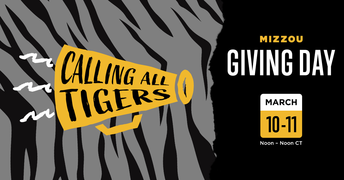 MizzouLife's tweet photo. Help make a difference — while earning cool prizes! We're calling all Tigers to join #MizzouGivingDay by becoming social media ambassadors. 🔗https://t.co/4LR3GjjBQB

Sign up by March 3! 📅 https://t.co/DdVyK116yl