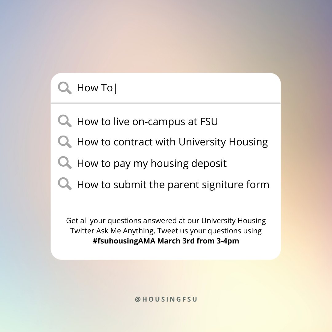 University Housing - Florida State University tweet media