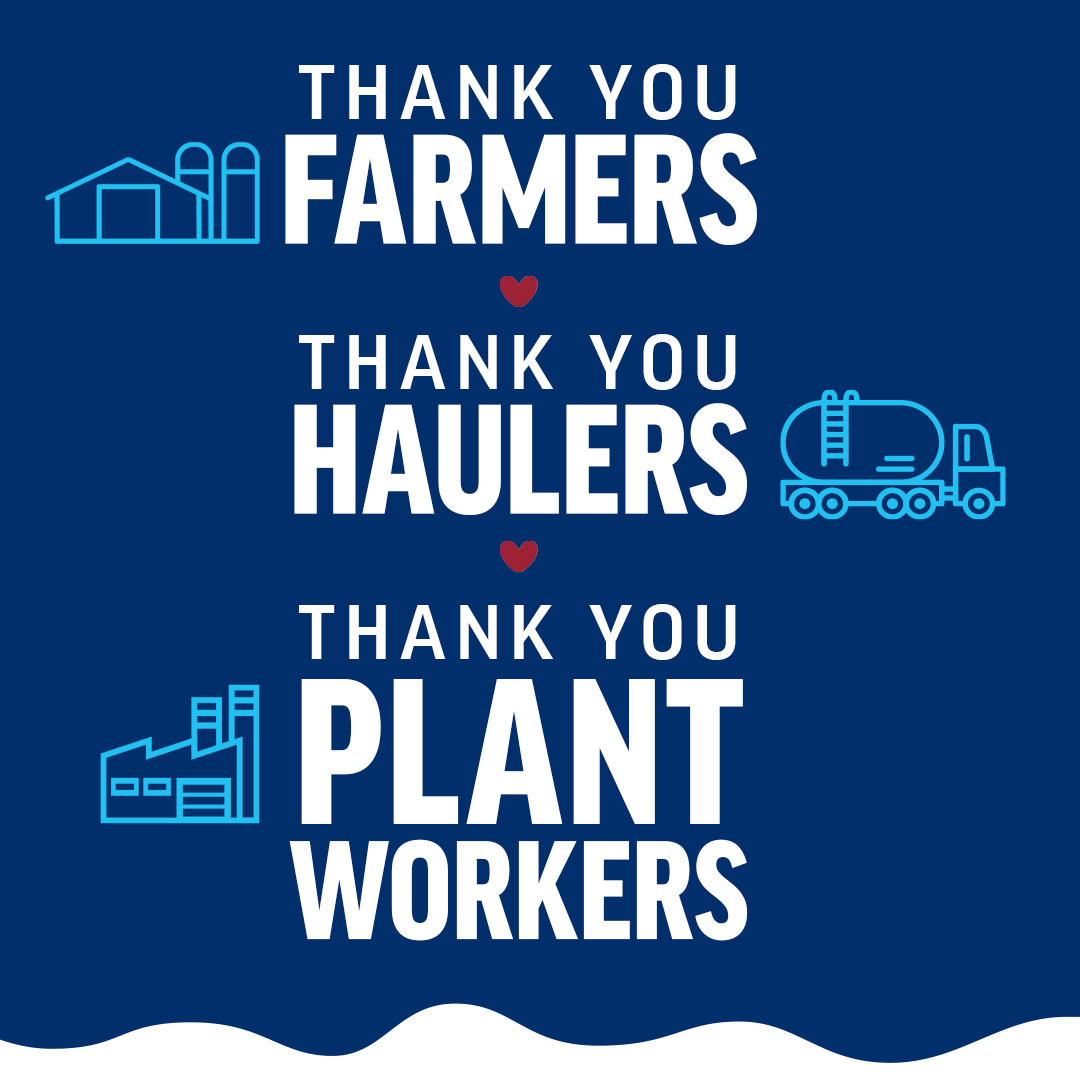 dfamilk's tweet photo. #DairyNeverStops working together!

It takes dedicated people on the farm, in our plants, and in the dairy aisle to keep everything moooving.

We’re grateful for the dedication of our teams to help deliver all the possibilities of dairy.

Happy National Ag Month! RT if you agree! https://t.co/qScUGFXbIW