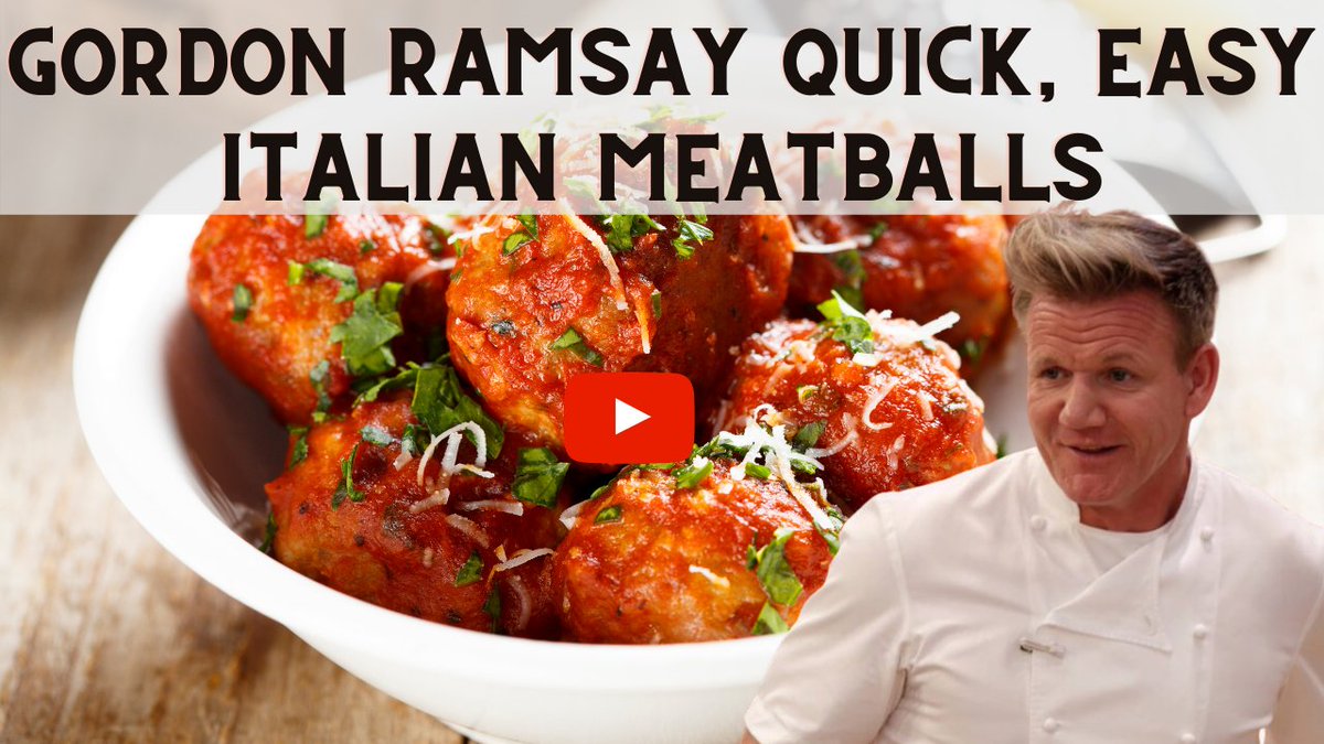 Gordon Ramsay Quick, Easy Italian Meatballs

https://t.co/EI1fS0cbgK https://t.co/BVhq19V0cE