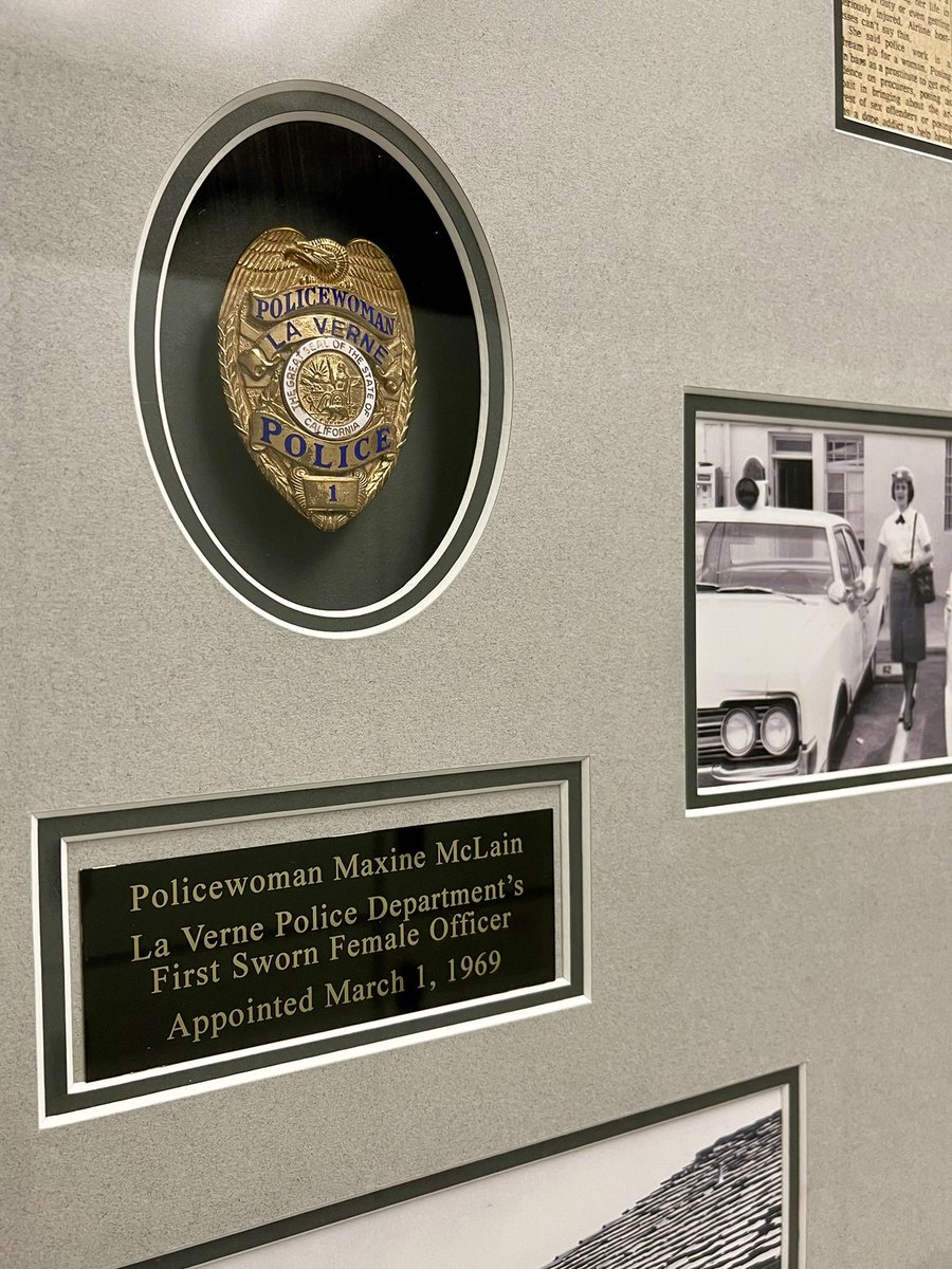 LaVernePD's tweet photo. On March 1st, 1969 #LaVernePD appointed Officer Maxine McClain as the first female officer in Department history!

As we kick off #WomensHistoryMonth we honor and thank Officer McClain for her service and for paving the way for future #female officers here at #LVPD! https://t.co/dP7BYWslZ3