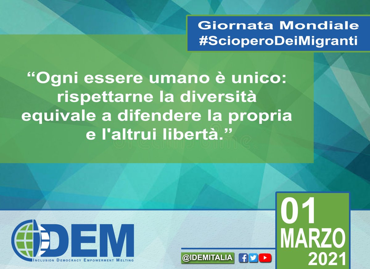 NetworkIdem's tweet photo. 1 marzo #scioperomigranti L’idea nacque in Francia nel 2009, come risposta al clima #razzista, quando una giornalista francese propose di lanciare un #movimento simile a quello che nel 2006 la comunità ispanica aveva messo in piedi negli Usa. https://t.co/IKYb7IgA8S