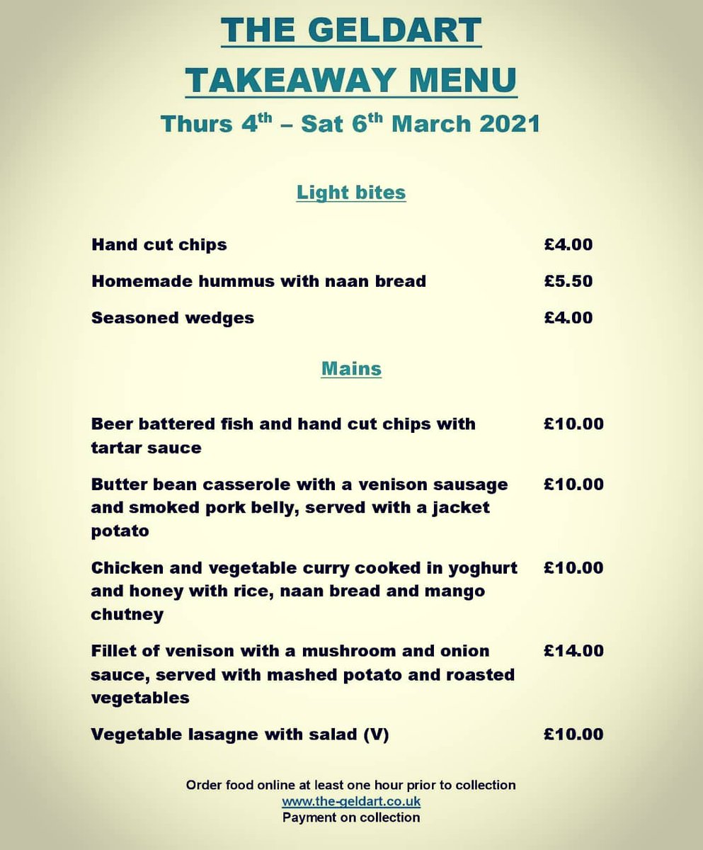 Happy #StDavidsDay This week's takeaway menus. Order online. #takeawaymenu #orderonline