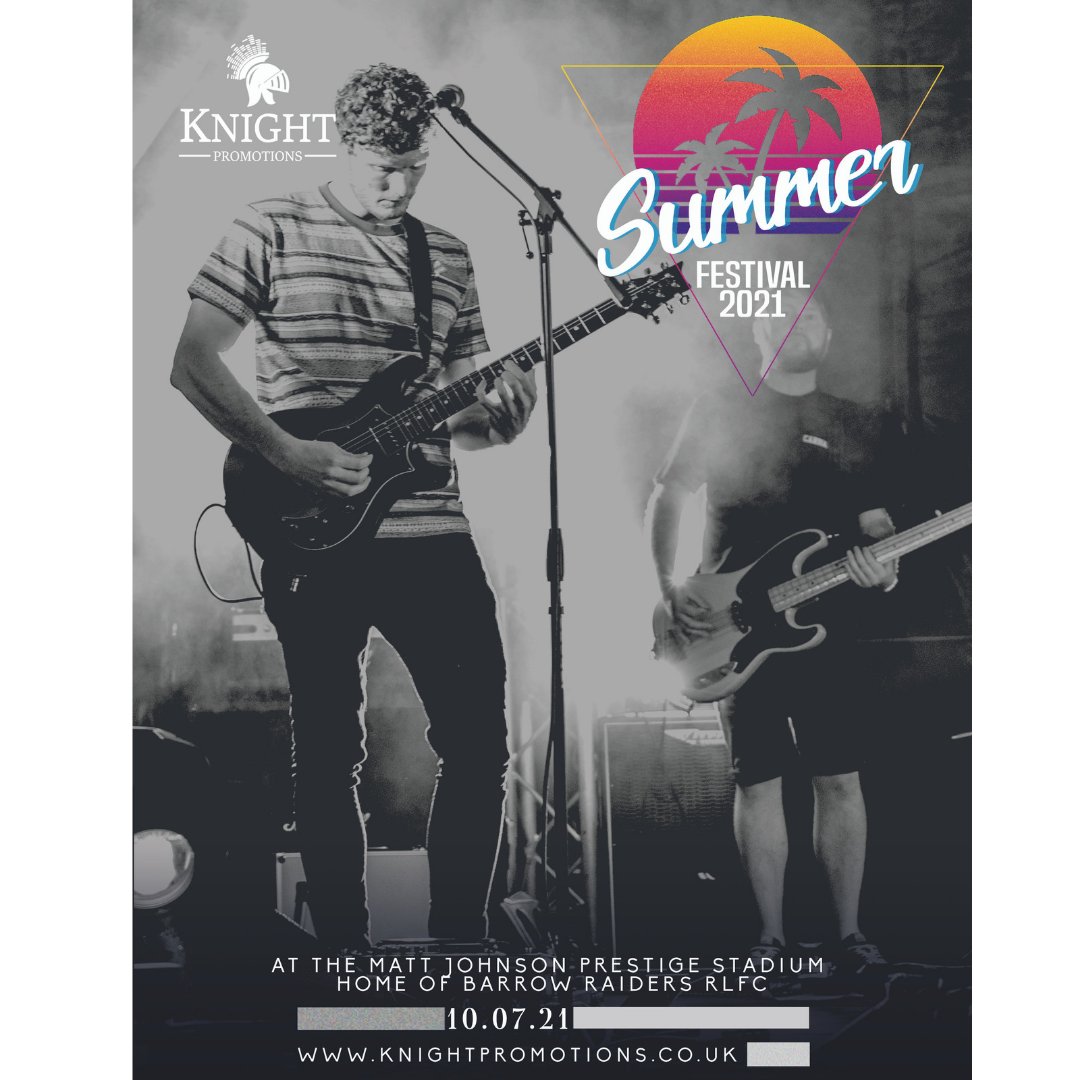 KnightPromo1's tweet photo. ☀️ SUMMER FESTIVAL IS BACK ☀️

Knight Promotions are proud to present Summer Festival 2021, back even bigger and even better! https://t.co/ds6fYVh5K6