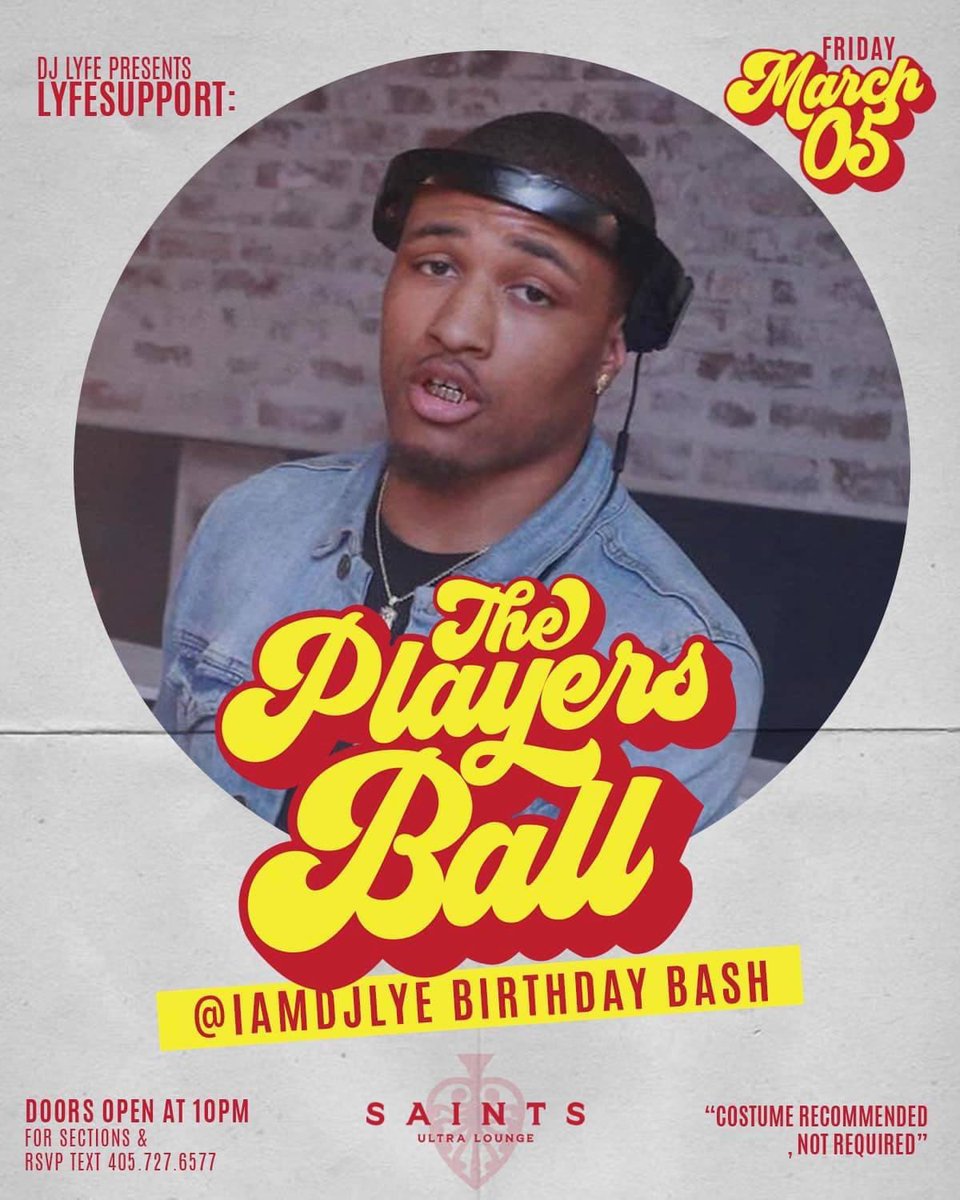moneybagkz1's tweet photo. 4 days until #LyfeSupport The Players Ball @SaintsLoungeokc @DJKEILO @IamDjLyfe https://t.co/A9uKWw4GkI