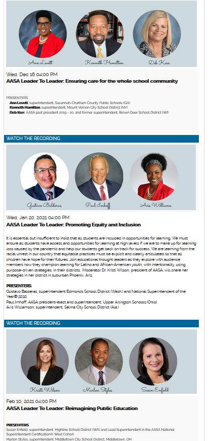Gayane20000's tweet photo. Share with colleagues, great webinars! The webinars recordings are posted online at https://t.co/RCPdY4PQJC #Leader2Leader @AASAHQ https://t.co/6ULXXQyl7t