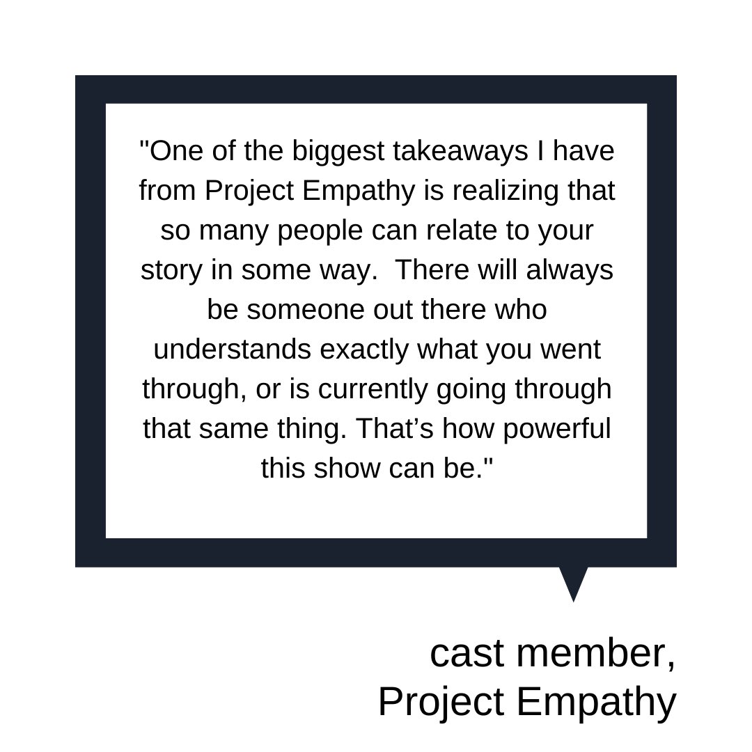 ProjEmp's tweet photo. Opening up to someone can be scary, but it gives them the chance to say, “me, too.” 🖤

#testimonial #projectempathy #officialprojectempathy #notalone #shareyourstory #humanconnection #empathy #empathymatters https://t.co/2CpB8ZcPK3
