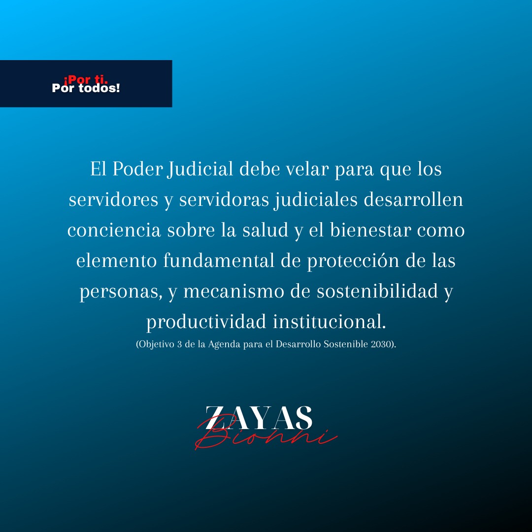 Un Poder Judicial comprometido con la salud y el bienestar integral de sus servidores, #portiportodos #bionnizayas