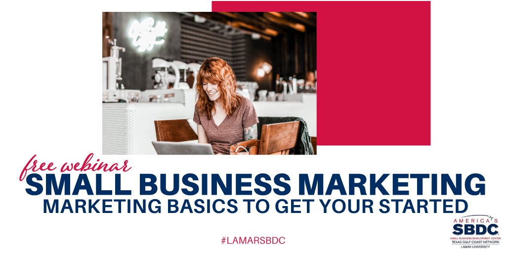 Join us &amp; discover the critical components of every successful marketing strategy. You will walk away knowing how to develop a simple and practical marketing strategy based on tips and tools proven to work.
•
Link in the bio!
•
#LamarSBDC #SmallBusiness #marketing #freewebinar