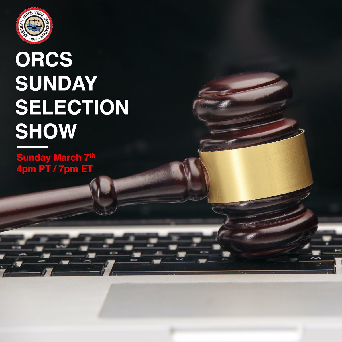 ORCS SUNDAY SELECTION SHOW

Join us this Sunday at 7pm ET to find out what ORCS you’re assigned to, and who else will be competing in your field. 

192 Teams, 8 ORCS, 2 Weekends, 1 #RoadtoNCT. 
youtu.be/8GaBLSvNA6s