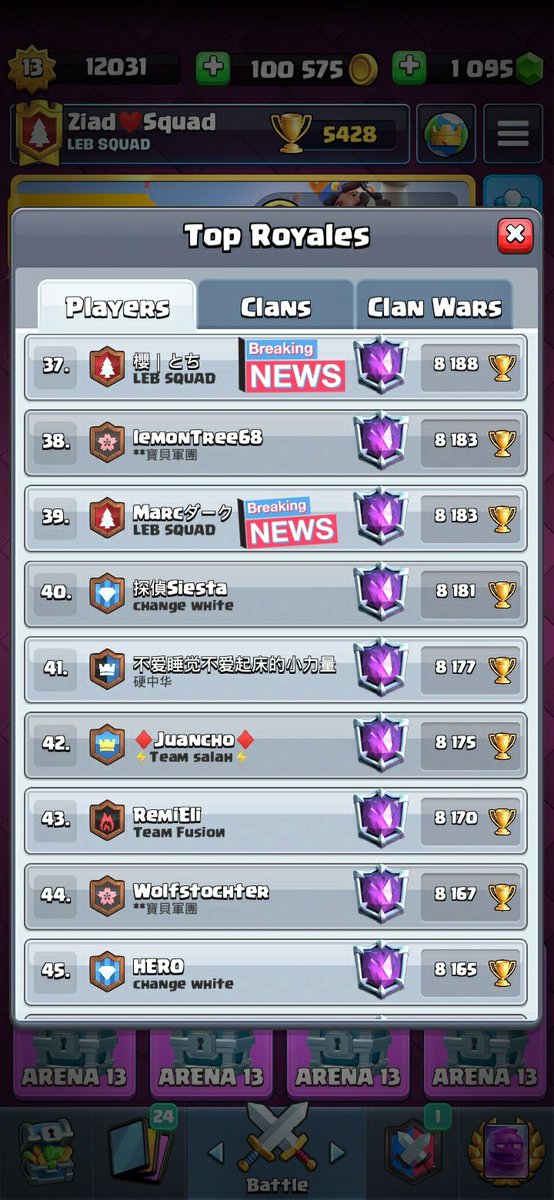 LebanonSquad's tweet photo. It's not about quantity, it's about quality 😉😉 @Viiper__1 @mortenroyale @Anaban_Cr @Niklas_cr @lavaminermarc @sfix_cr @xAleeCR @MrFran_CR @framsito @lucasxgamercr_ @Thaddeus_CR1 @bobtherockcr @SebastianNJ_ @ReichertCR @ItzOsamaCR https://t.co/NTko6GrKyT