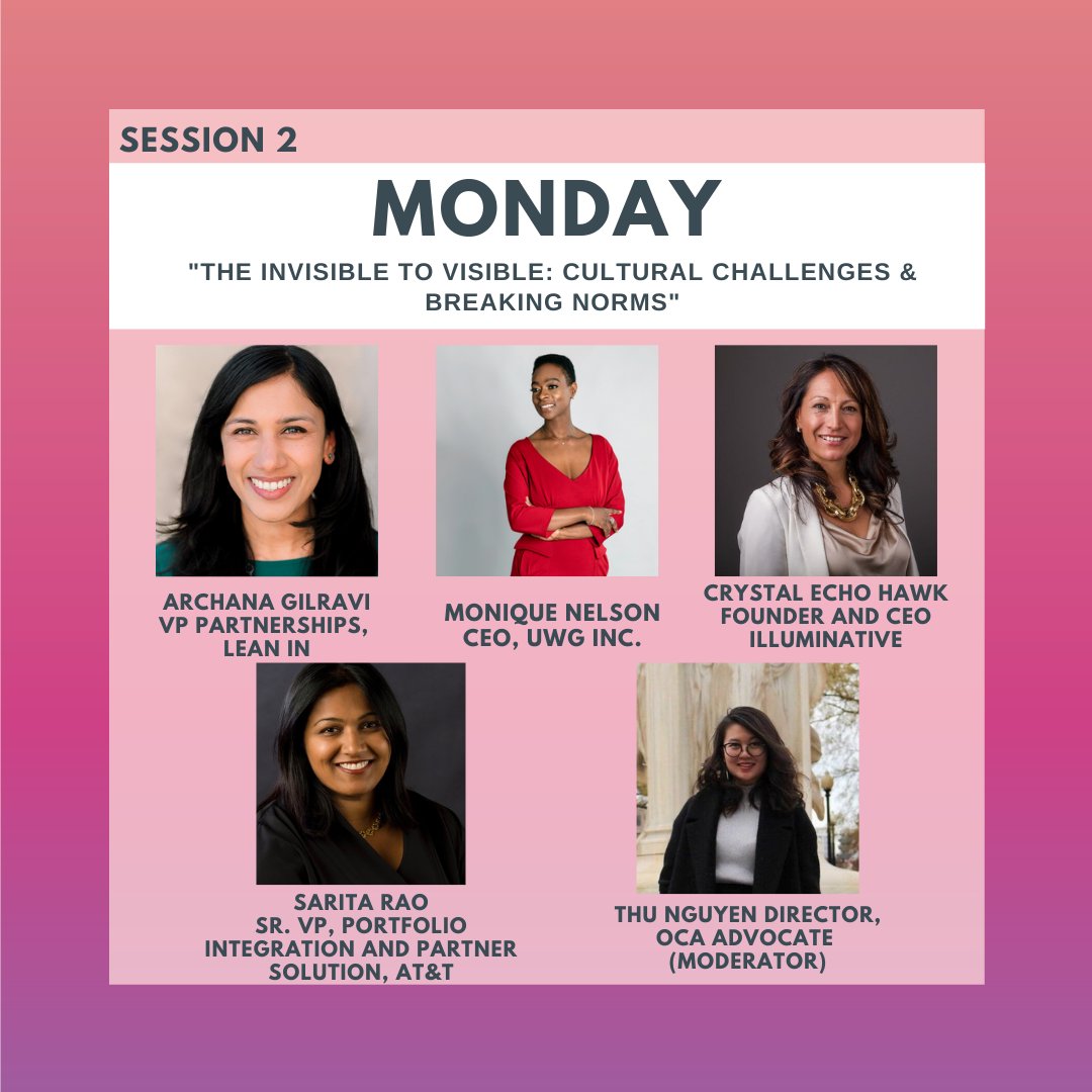 The Invisible to Visible: This space offers up discussion by and for womxn of color who must juggle cultural norms, work, family obligations, and their identities as womxn. tinyurl.com/womxnsconferen… 

#MCW2021