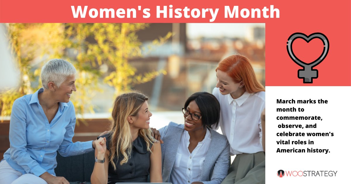 WooStrategy's tweet photo. Happy Women's (HER)story Month! 😄🌼🌻 #WomensHistoryMonth #March #WooStrategy #WomenInBusiness #HappyMonday https://t.co/e9niVz4tcg
