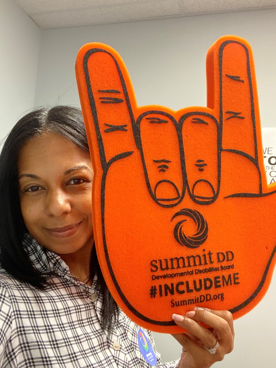 CortzLlc's tweet photo. Nichole Griffin is showing support of Inclusion Day and DD Awareness month! Join her in support in ensuring individuals with developmental disabilities has the same opportunities for joining in on activities and employment opportunities. #InclusionMatters #IncludeMe #SummitDD! https://t.co/ir1IkNd0hz