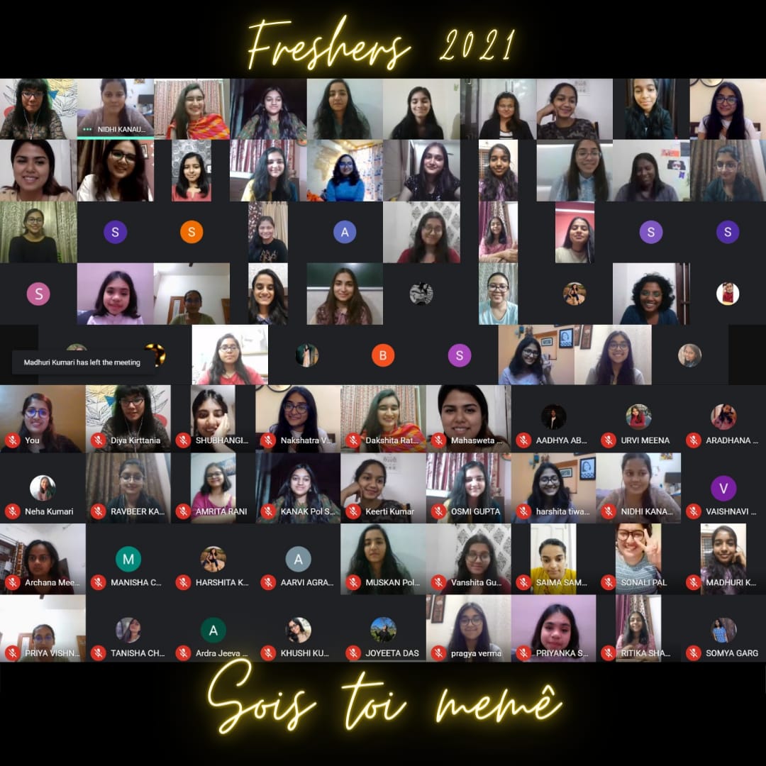 DeptofPolScMH's tweet photo. Glimpse of Virtual Freshers' 21 

#mirandahouse #mhfreshers21 #freshers21 #polso #politicalsciencedept #soistoimême https://t.co/SamhFIdxOO