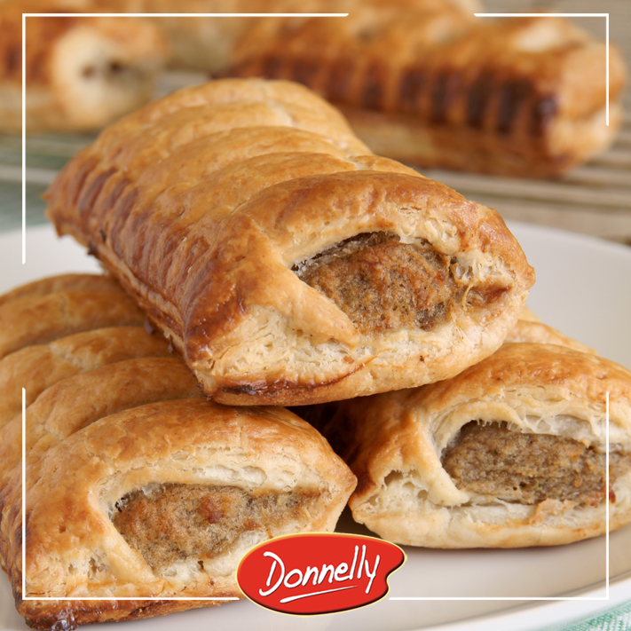 Have you tried our delicious Sausage Rolls? Pork meat rolled in puff pastry, they're a great snack or center piece of any meal.  bit.ly/2LuEm7h #DonnellyIrishMeats