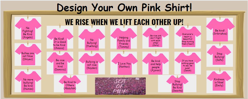 DDSBatHomeK's tweet photo. The learning about bullying continues....... beyond Pink Shirt Day. https://t.co/0wyK0lmuil