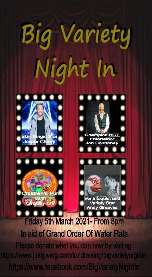 Greggles_92's tweet photo. Don't miss Big Variety Night In on Friday evening at 8pm folks starring @joncourtenay . Here's a sneak peak of his talent. 
https://t.co/M9uOmUIsrp

Also featuring @JasperCMagician @groovy_uv and Andy Greaves!

#StayPositive https://t.co/si3BKHvPYy