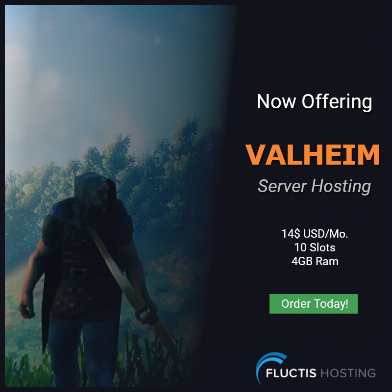 Fluctis's tweet photo. 🚨 Now Selling Valheim Servers 🚨

A new Journey begins! Fight, Explore, and Build your own destiny through a new world in Valheim.  

https://t.co/o9fGcsYiAp https://t.co/q6FdsSLWGI