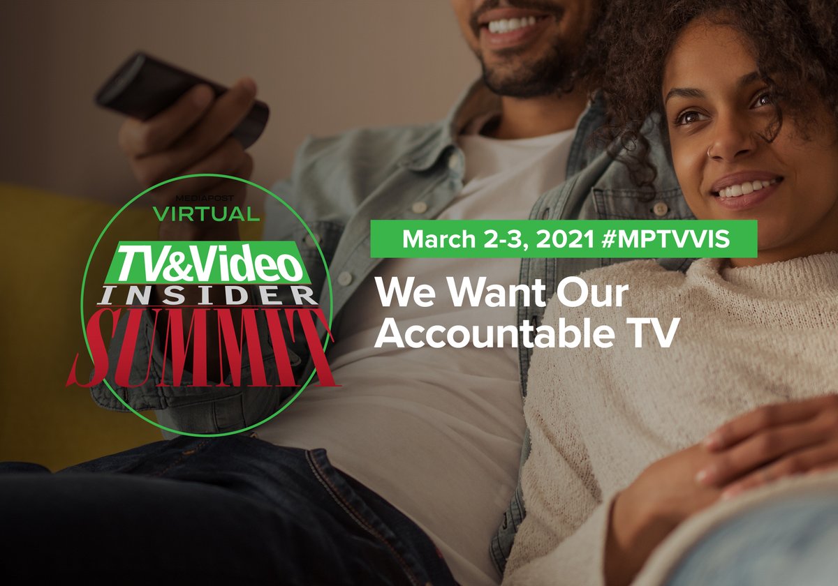 MediaPost's tweet photo. Join us on March 2-3, 2021 as we bring together marketers from PepsiCo, Cadillac, Clorox and more to talk about the future of accountable TV: https://t.co/aWb5koSnI7 #MPTVVIS https://t.co/Vk7GSJveMn