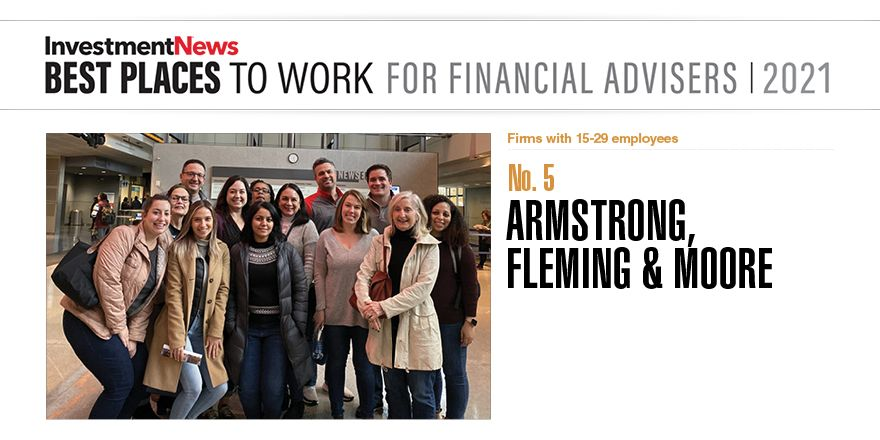 AFMDC's tweet photo. Proud to be honored by @investmentnews as one of the 75 Best Places to Work for Financial Advisers nationwide. #INbestplaces #financialadvice #bestplacestowork. https://t.co/ePGRs3Y28z