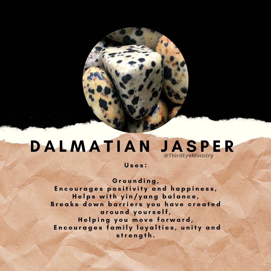 3rdEyeMinistry's tweet photo. Dalmatian Jasper

Chakra: Root
Zodiac: Gemini
Element: Earth
Crystal system: Monoclinic

#ThirdEyeMinistry #dalmationjasper #crystalhealing #crystal #crystalenergy #healingjourney #healingcrystals #healingenergy #healingvibrations #grounding #yin #yang #yinyang #yoga #poetry https://t.co/Kltt2yi3zU