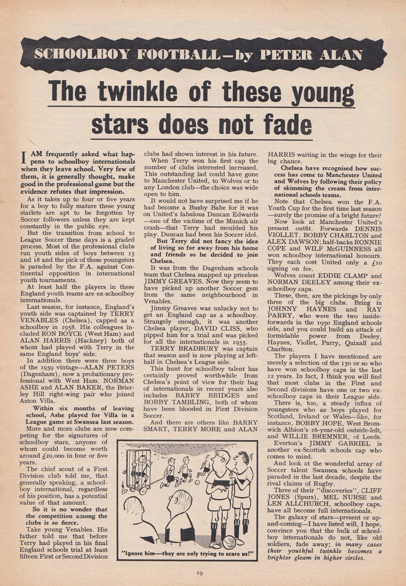 ScotsFootyCards's tweet photo. Schoolboy Football - The twinkle of these young stars does not fade #BillyBremner #JimmyGabriel #BobbyHope #CharlesBuchansFootballMonthly 1960-11 https://t.co/3KkRwcrVjL