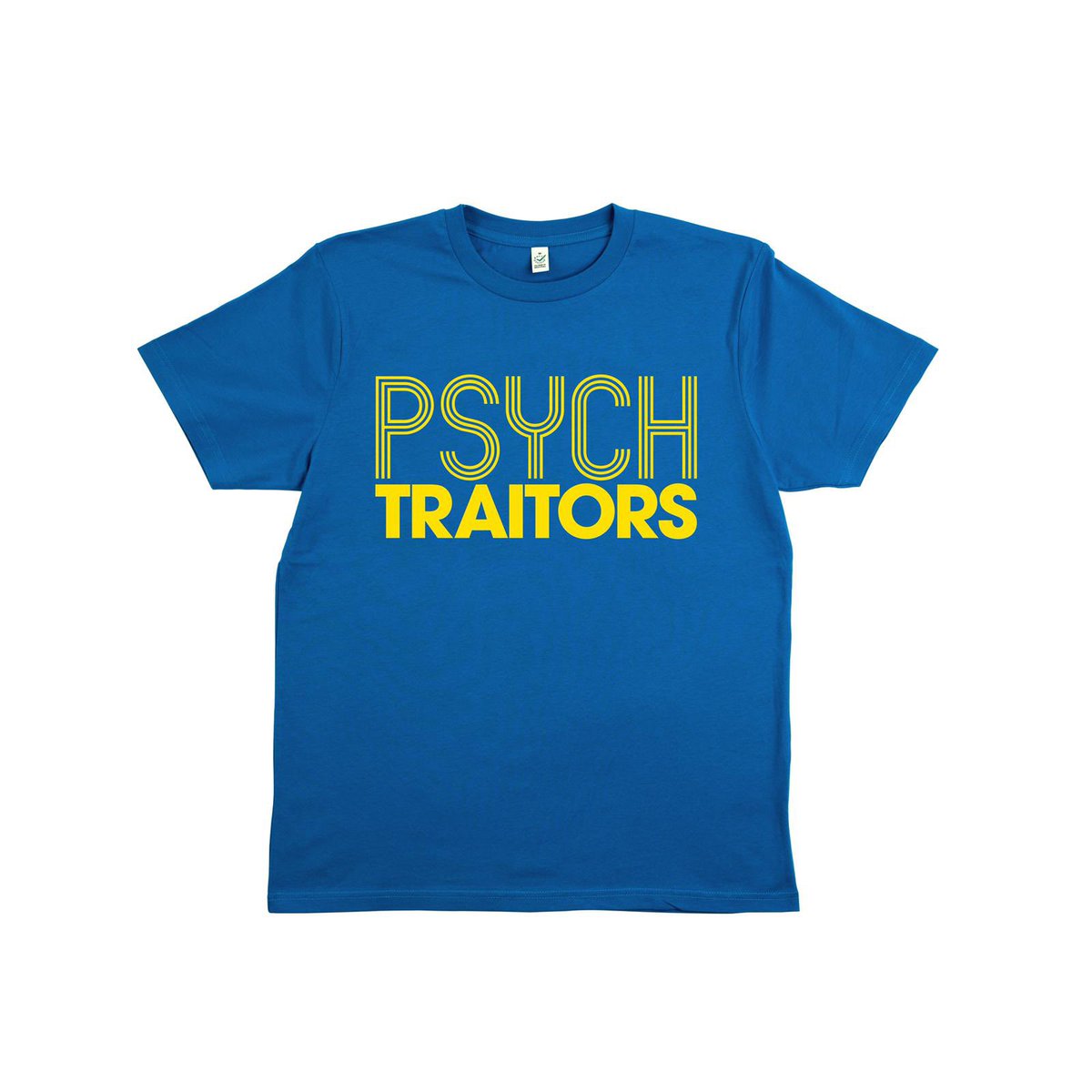 Coming this Friday! 
In conjunction with <a href="/weare1of100/">1 of 100</a> we are delighted to unveil the legendary ‘psych traitors’ T-shirt (following on from the badges upon release of ‘SX1000’ in 2018).

RT to have a chance of winning!! These will fly out on Friday, for sure.