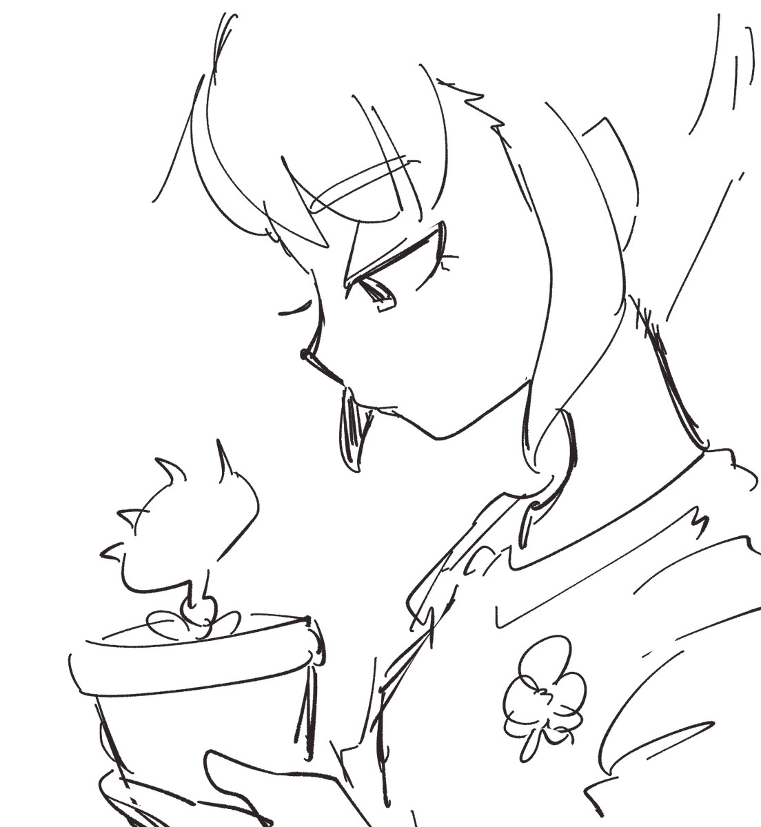 今日はもう疲れてしまったので昨日だか一昨日だかに描いた落書きを載せて寝ます 