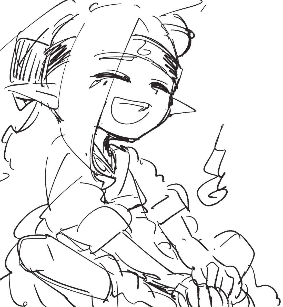 今日はもう疲れてしまったので昨日だか一昨日だかに描いた落書きを載せて寝ます 