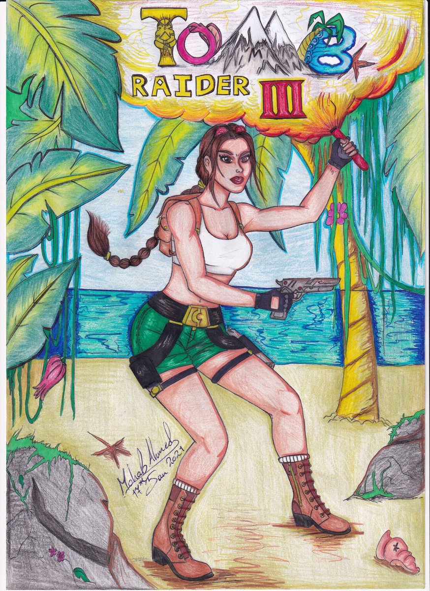 Mohab_Creations's tweet photo. Which one is your favourite so far 🤔? Mine is definitely the TR3 one! Look at it! 😍 #TR25 #TombRaider #laracroft #fanart #hand_drawing #NoLaraLeftBehind @tombraider https://t.co/l3ZvWzhmiD