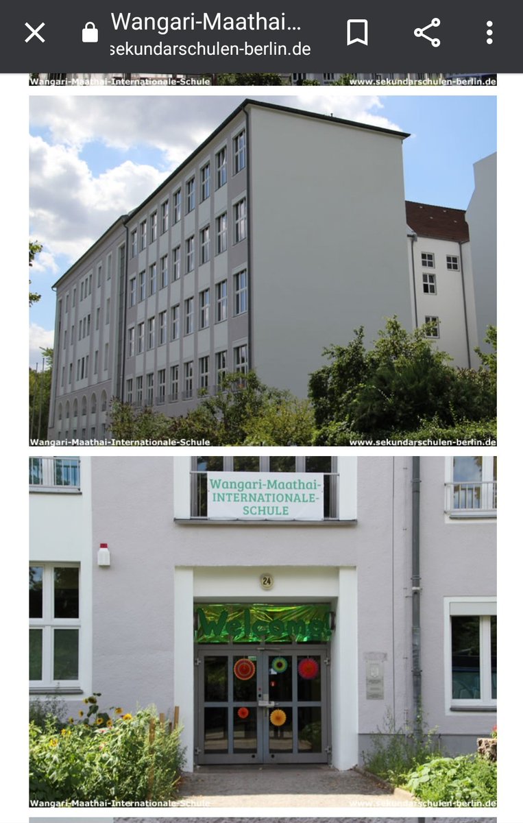 zippoglisia's tweet photo. Wangari Maathai International school in Berlin 💚💚. https://t.co/SDh9tbxB93