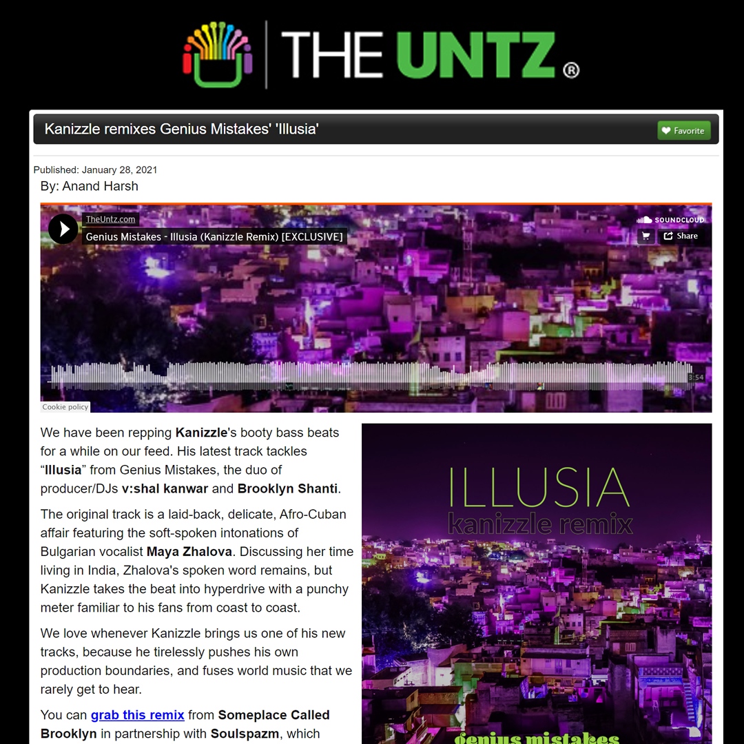 Peep the review of <a href="/JKanizzle/">Kanizzle</a>'s spectacular remix for the #GeniusMistakes release "Illusia" via <a href="/TheUntz/">the kick in Tsuruda’s “Prowler”</a> theuntz.com/news/kanizzle-…